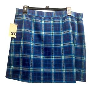 Blue Plaid Mini, sz XL